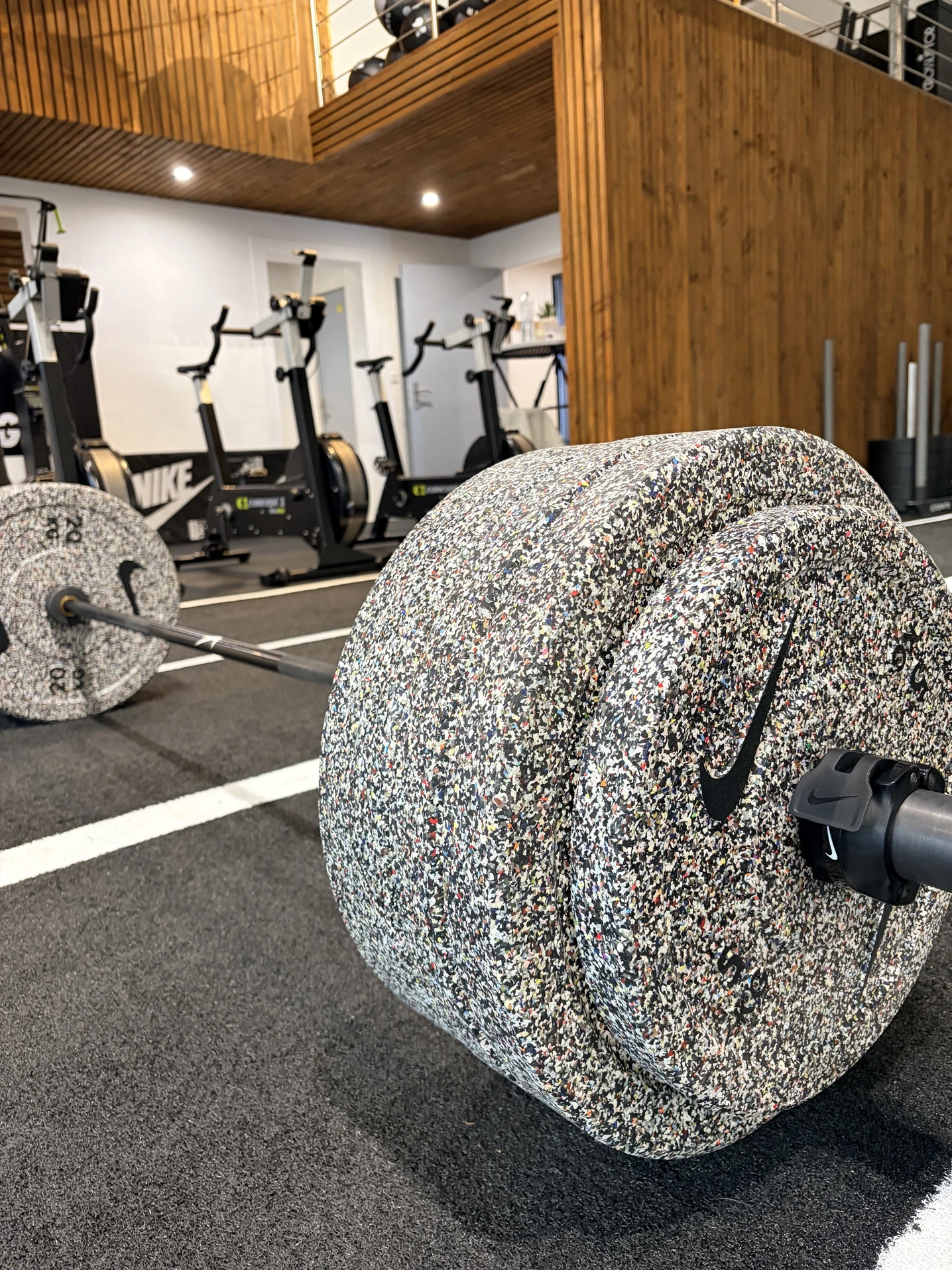 Disques Nike recyclés dans la salle Pornic Hybrid Training
